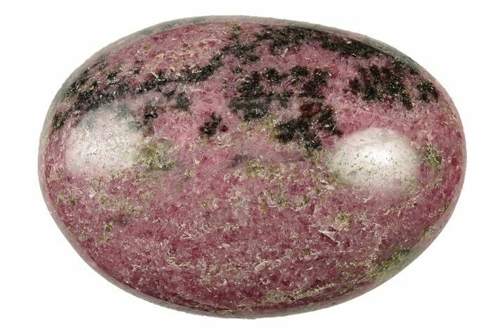 Polished Rhodonite Palm Stone - Madagascar #252225